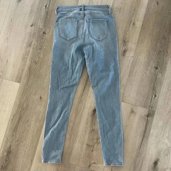 Old Navy Womens High-Waisted Rockstar Super-Skinny Jeans Cara Blue Size 6 Tall - Picture 9 of 12